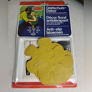 Rubbermaid Vintage Anti-Slip Floral Decorations for Bathtub Shower Retro Daisy